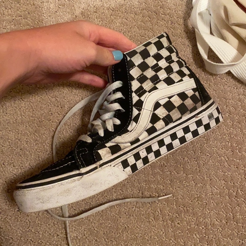 Rare high top vans checkerboard